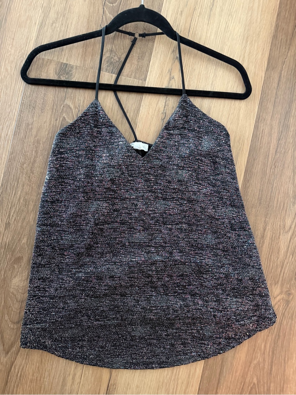 Socialite Knit Metallic-Blend Tank Top - Size XS